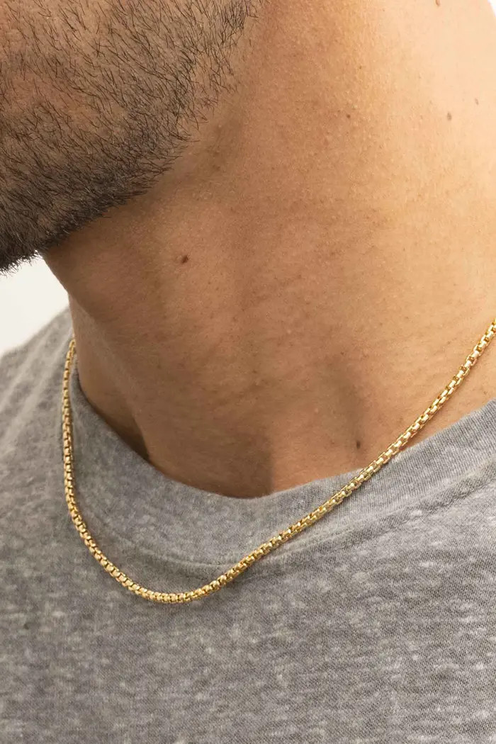 Men's Round Bodega Box Chain in 14K Gold | Nordstrom