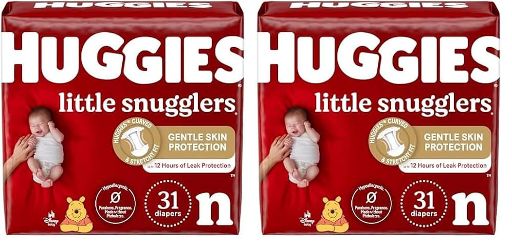 Huggies Little Snugglers Baby Diapers, Size Newborn (up to 10 lbs), 31 Ct, Newborn Diapers (Pack ... | Amazon (US)