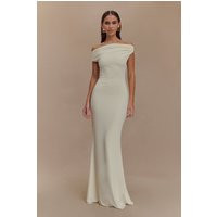 Kinsley Slinky Maxi Dress With Hardware - Ivory I MESHKI I Size M | MESHKI US