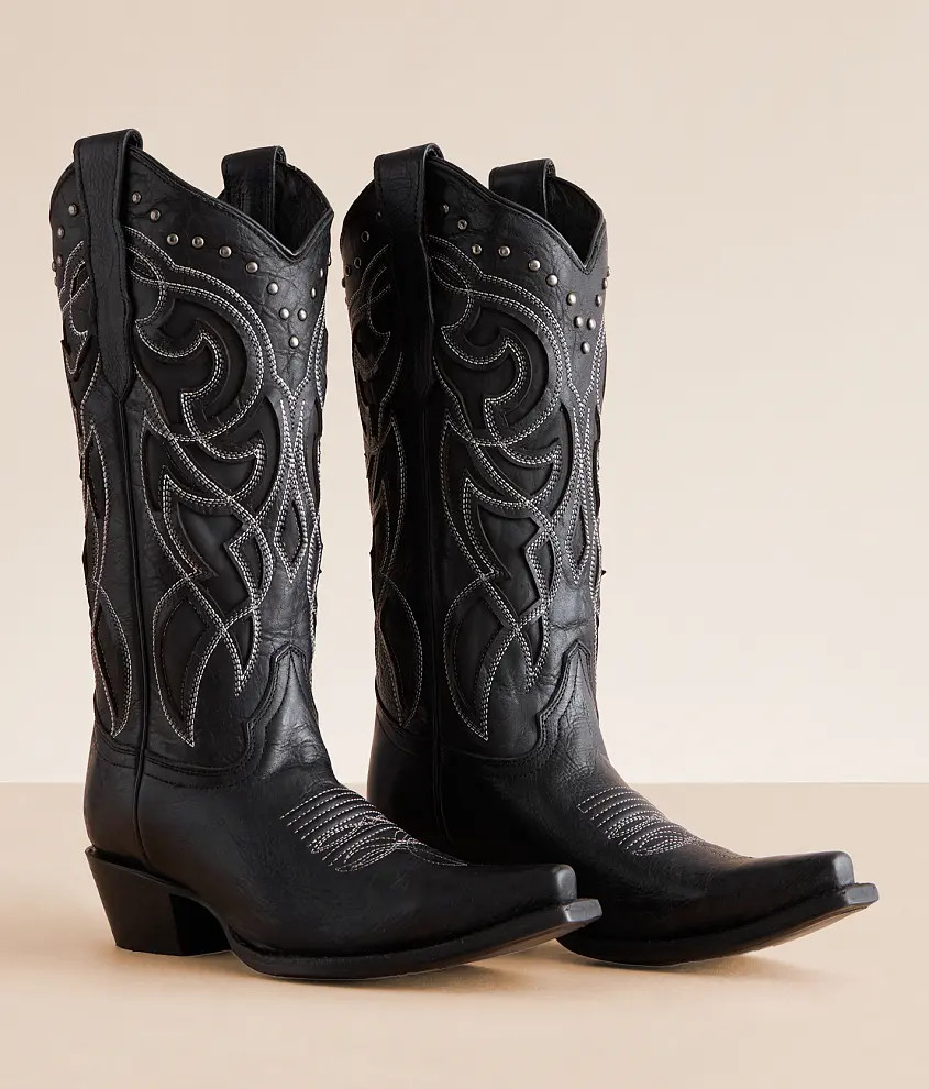 Studded Leather Western Boot | Buckle