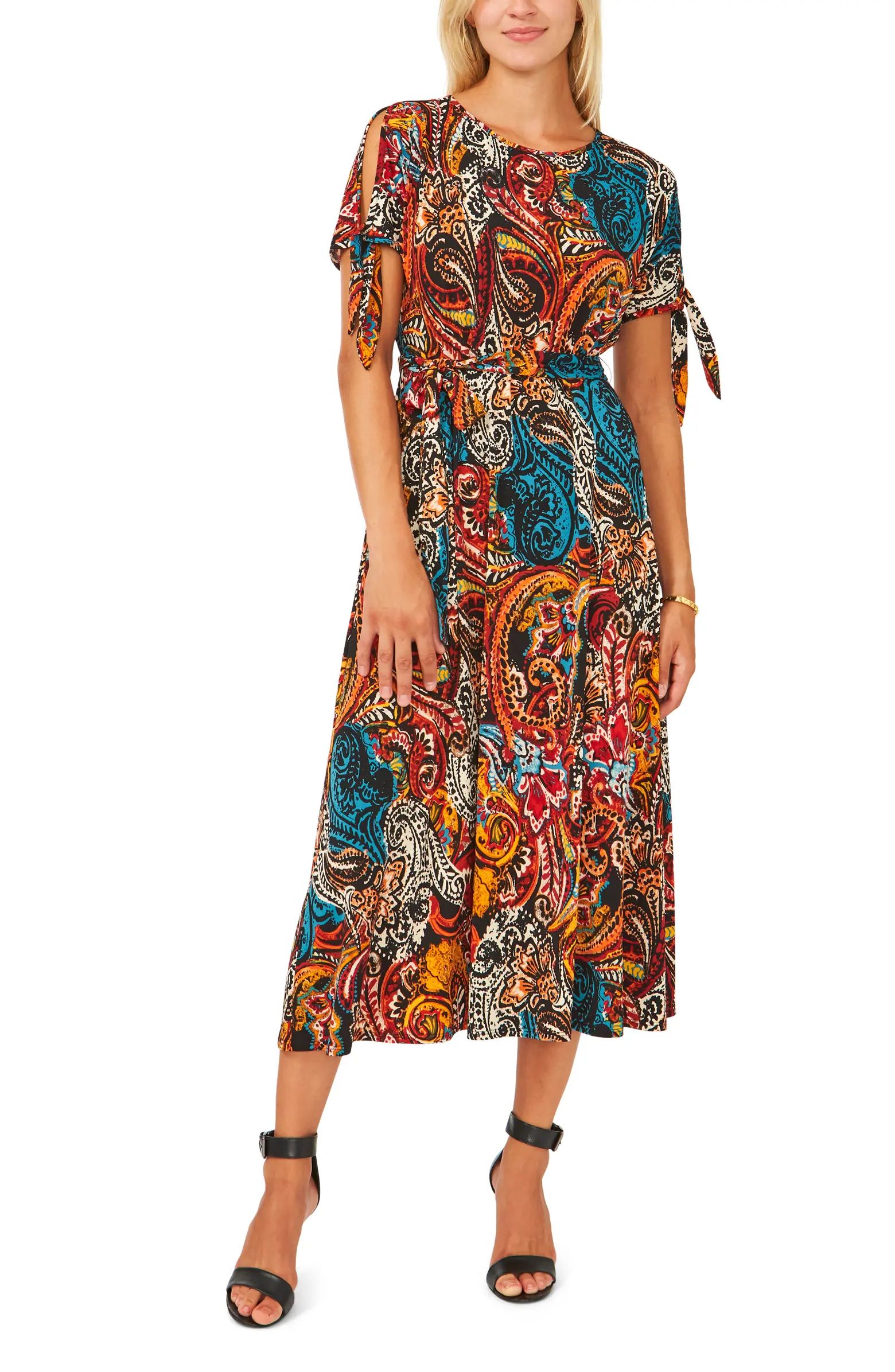 Split Sleeve Midi Dress | Nordstrom