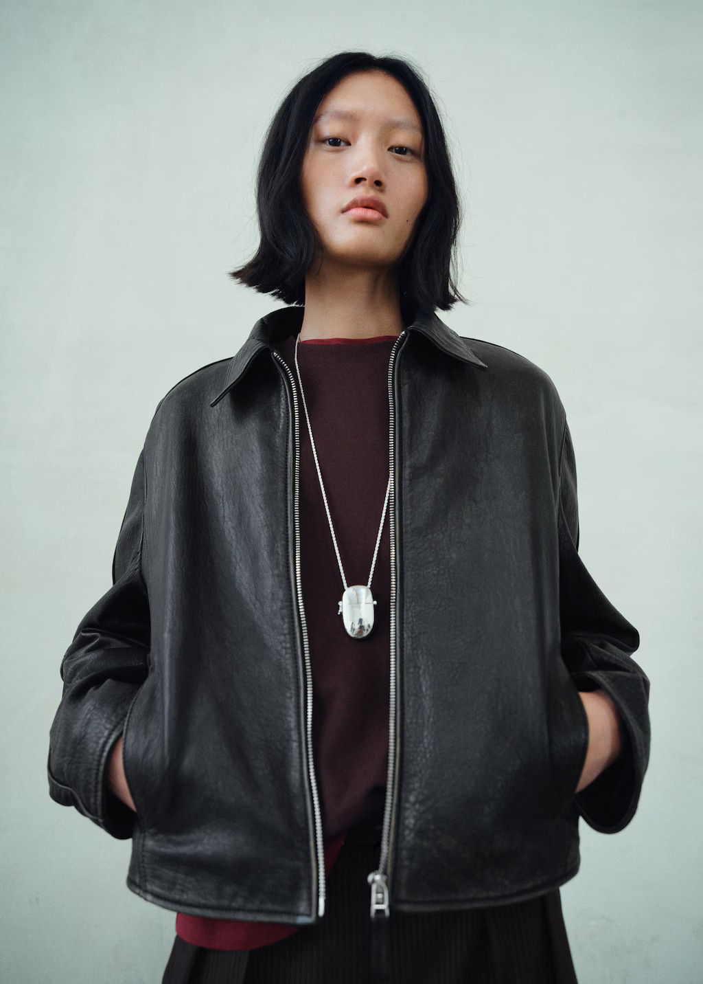 Lapels leather jacket - Women | MANGO USA | Mango (US/MX/AU)