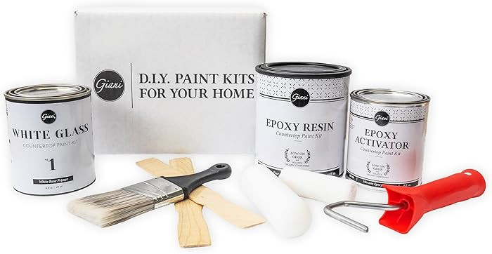 Giani Quartz Easy Epoxy - Small Project Countertop Paint Kit (White Glass) | Amazon (US)