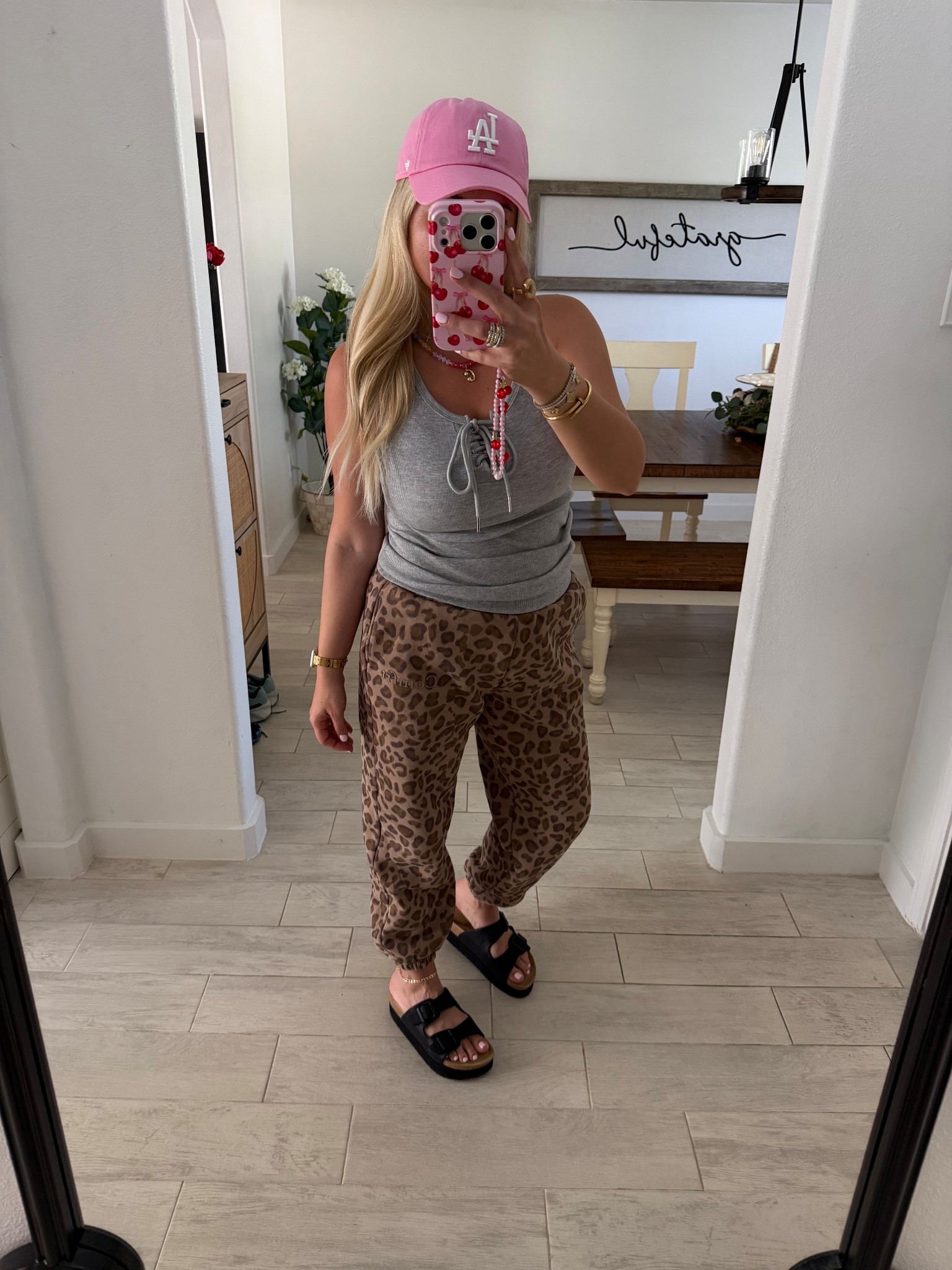 Comfy cute ootd 
Small tank
Kids xl sweatpants fits great under 5’4
Platform Sandals tts

#LTKootd