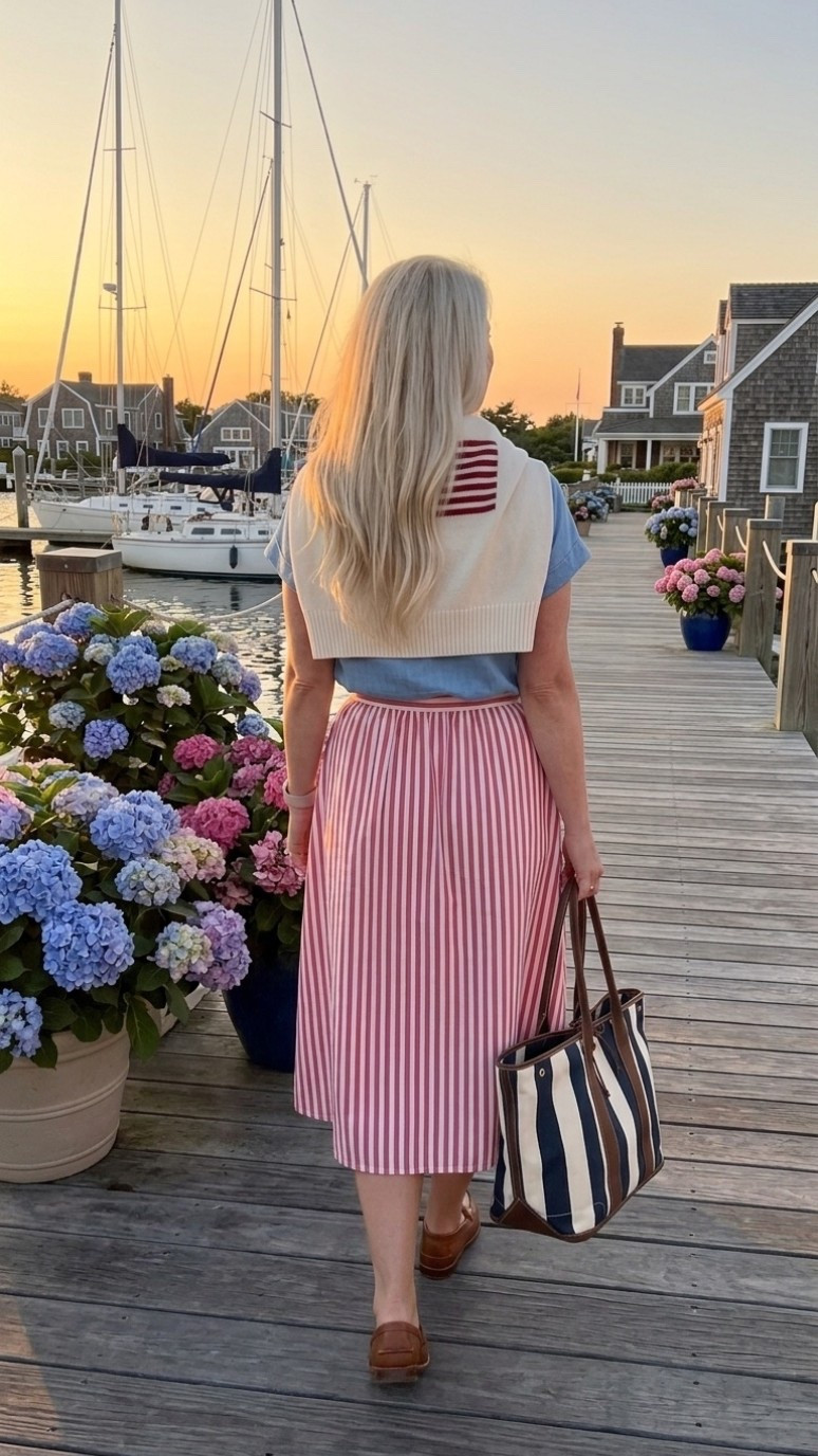 Perfect coastal Nantucket style outfit 🩷