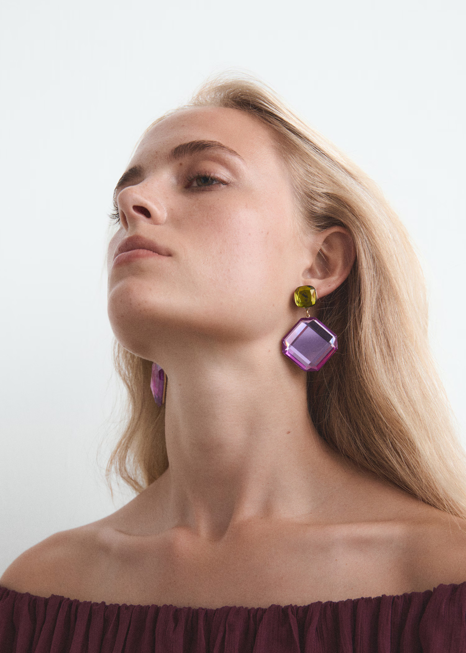 Bicolour pendant earrings - Women | MANGO USA | Mango (US/MX/AU)