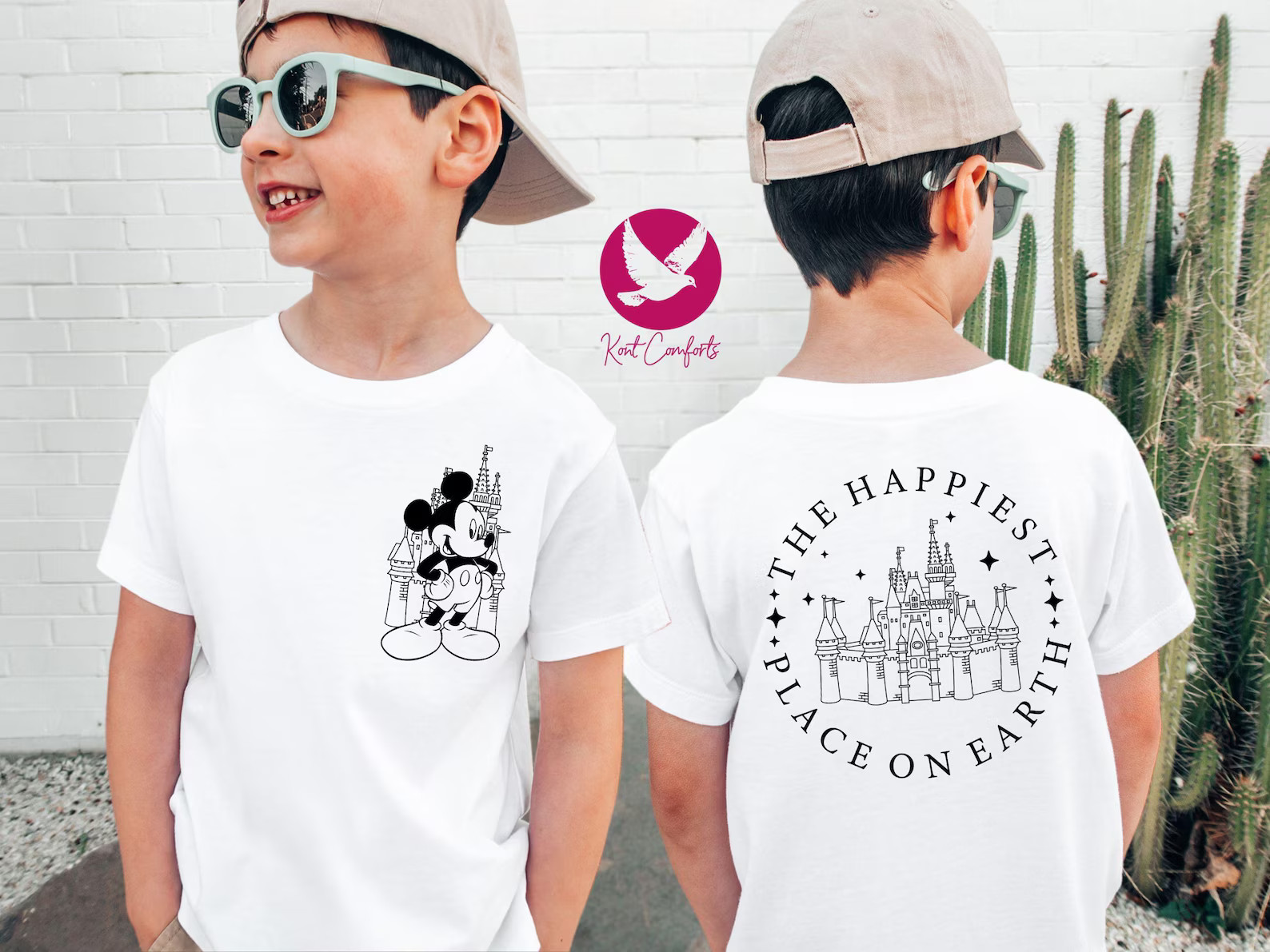 Mickey the Happiest Place on Earth Kids Shirt, Kids Disney Trip Gift, Mickey Magical Castle Toddl... | Etsy (US)