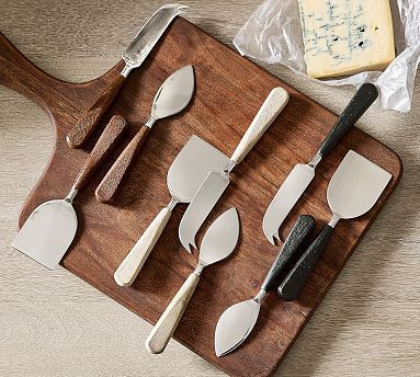 Chateau Wood Cheese Knives - Set of 3 | Pottery Barn (US)
