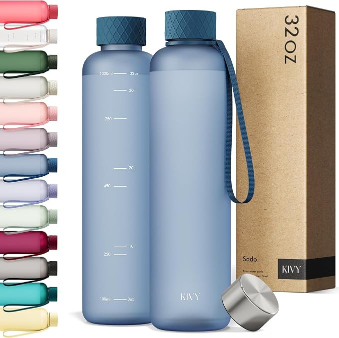 KIVY Slim Water Bottle 32oz Tritan - Lightweight & Shatterproof - BPA-Free | Amazon (US)