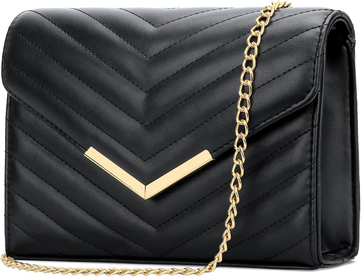 KKXIU Women Formal Vegan Leather Evening Envelope Clutch Purses and Handbags for Party Wedding Pr... | Amazon (US)