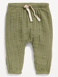 Unisex Double-Weave Cinched-Hem Jogger Sweatpants for Baby | Old Navy (US)