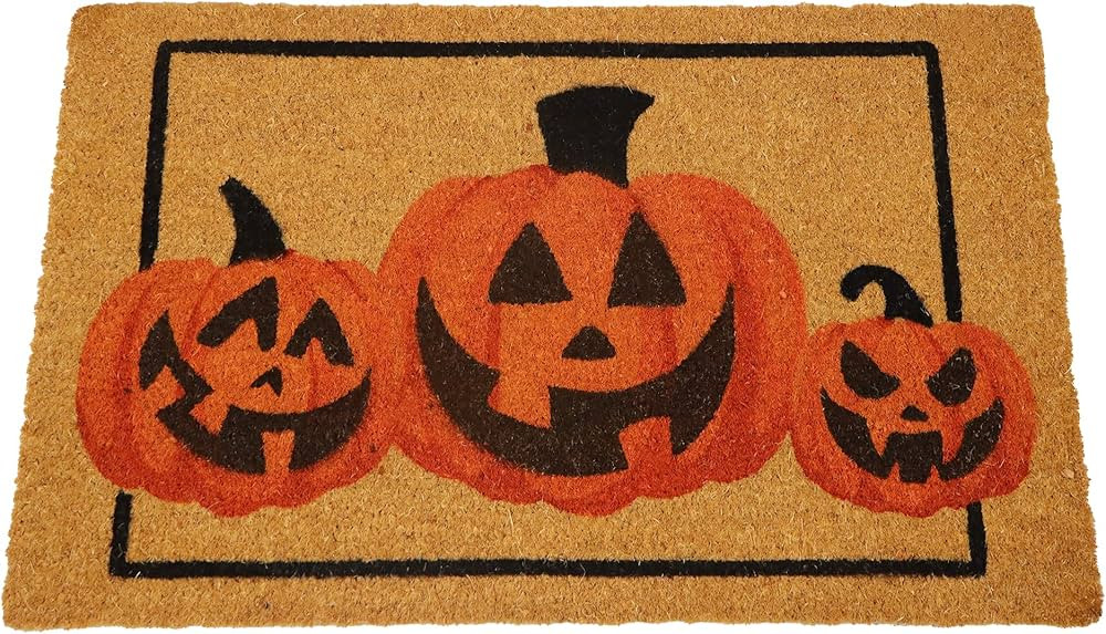 JOYIN Halloween Decoration Pumpkin Patterned Doormat, 30”x 17” Non Slip Natural Coir Front Do... | Amazon (US)
