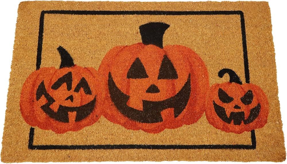 JOYIN Halloween Decoration Pumpkin Patterned Doormat, 30”x 17” Non Slip Natural Coir Front Do... | Amazon (US)