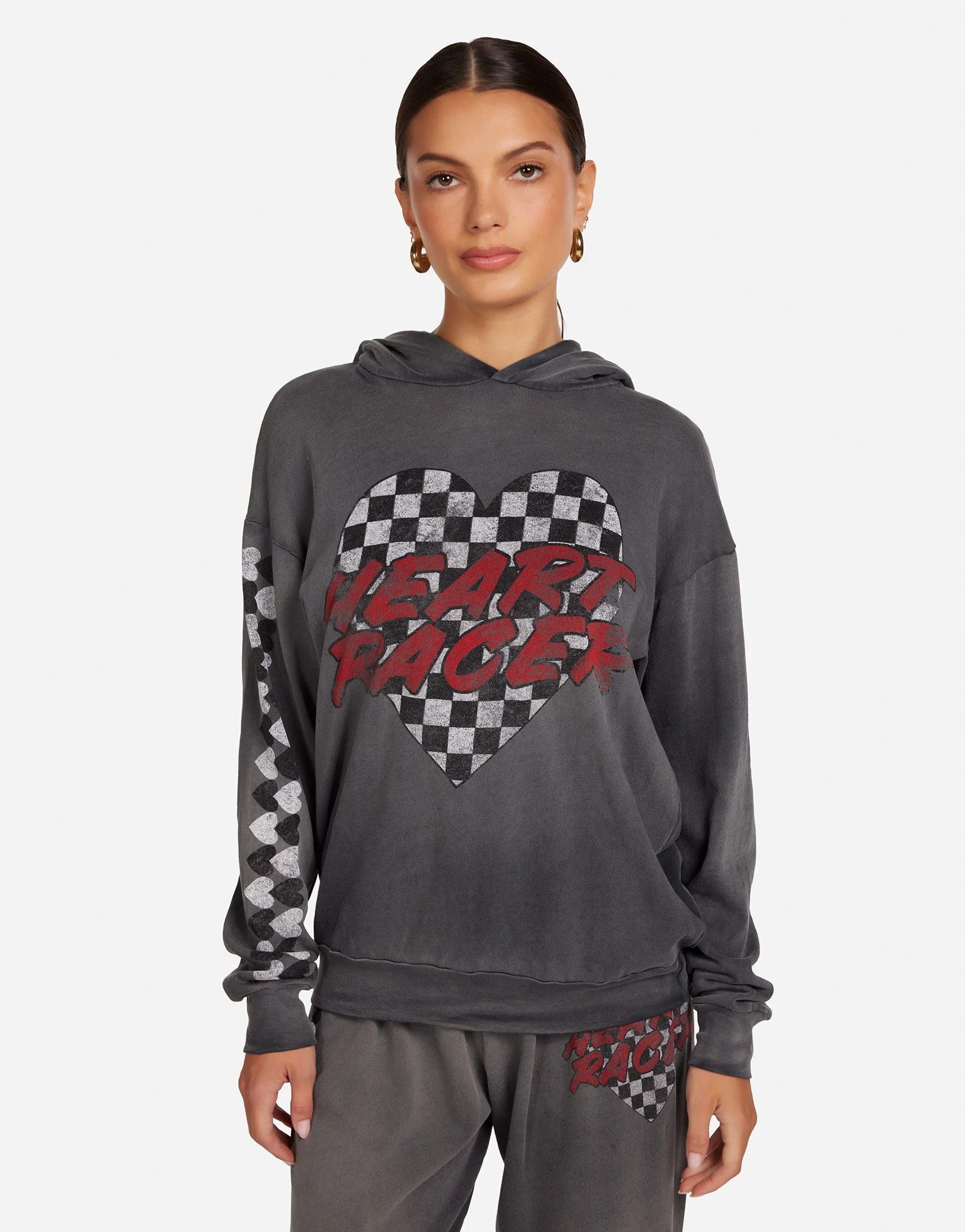Heart Racer Hoodie in Faded Onyx | Harmony by Lauren Moshi | Lauren Moshi