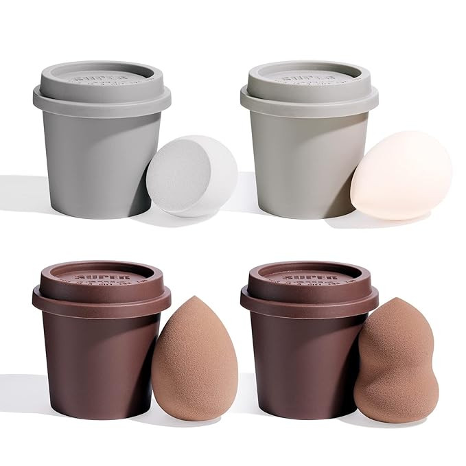 BS-MALL Makeup Sponge Set, Foundation Blending Beauty Sponge, Flawless for Liquid, Cream, and Pow... | Amazon (US)