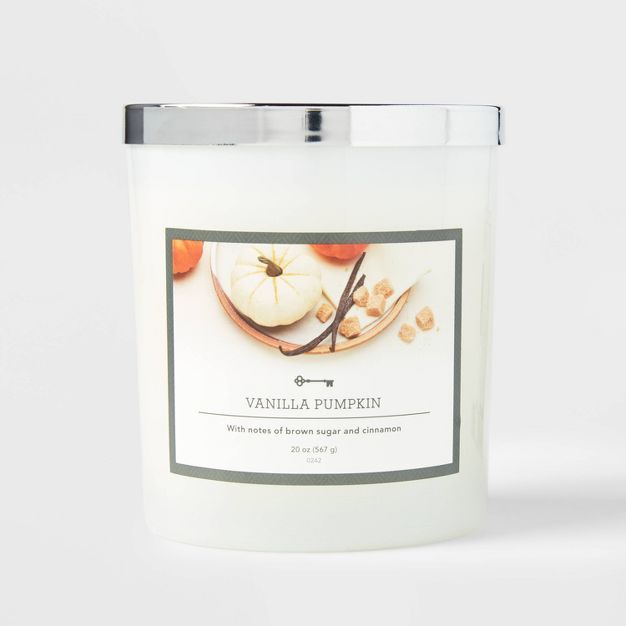 Glass Jar Vanilla Pumpkin Candle - Threshold™ | Target