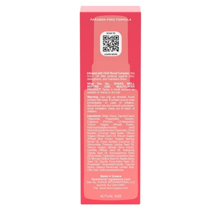 OGX Repair & Protect Bond Protein Repair 3-in-1 Oil Mist, 1.7 fl. oz | Walmart (US)