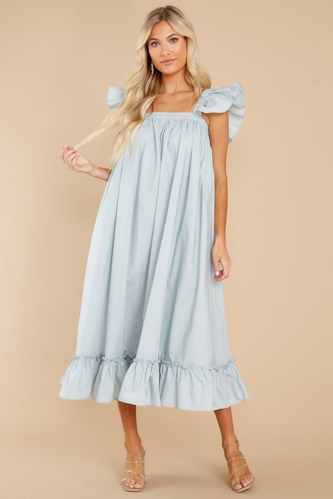 Lead From The Heart Light Blue Dress | Red Dress 