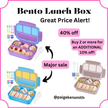 This Bento Lunch Box sale is changing by the minute so snag these before it’s gone! These started at 60% off with an additional 15% off with 2+ and now (5 min later) they’ve already gone to 40% off with an additional 10% off with 2+! Get them quick!


#LTKkids #LTKSpringSale #LTKsalealert