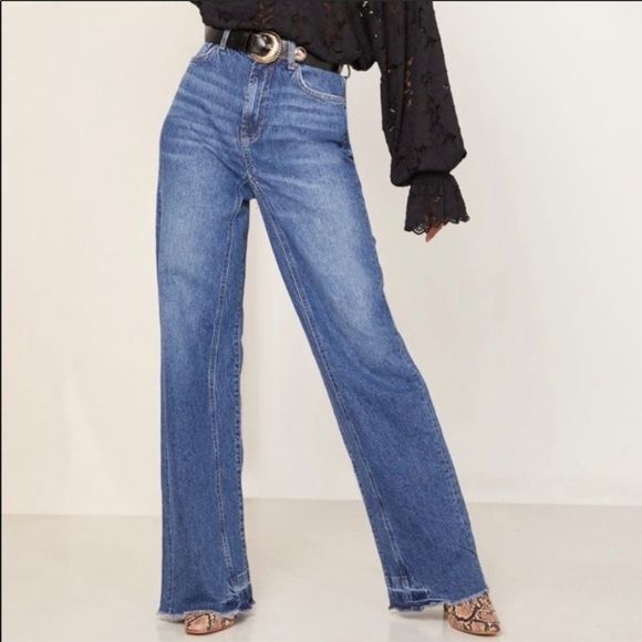 Free People- NWT Relaxed Straight Slouched Jeans - 25 | Poshmark