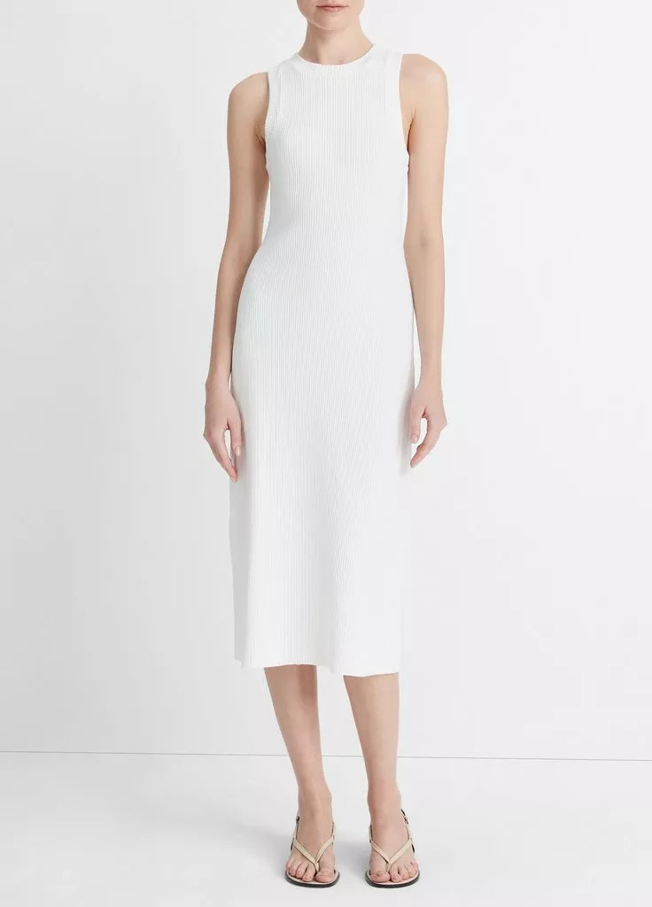 Ribbed High-Neck Tank Dress | Vince LLC
