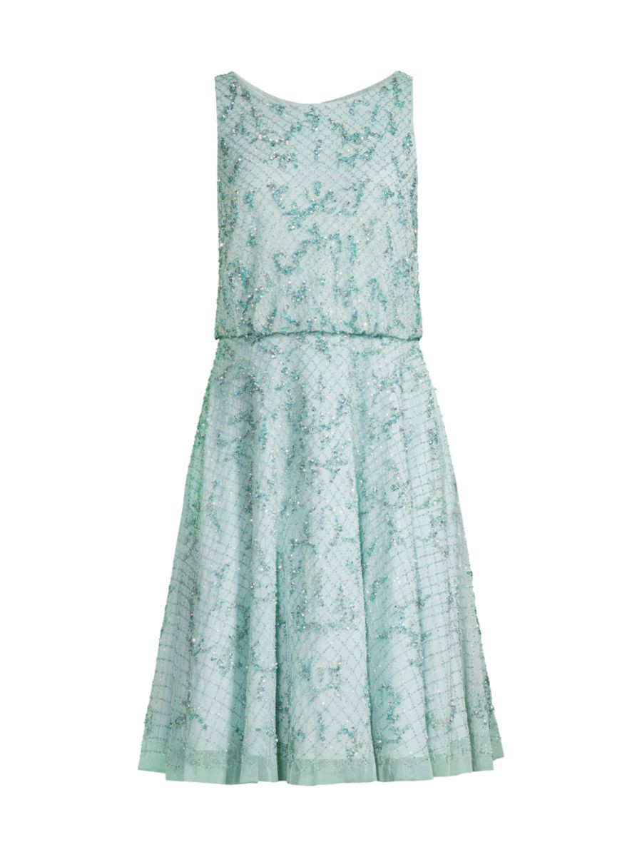 Beaded Fit-&-Flare Dress | Saks Fifth Avenue