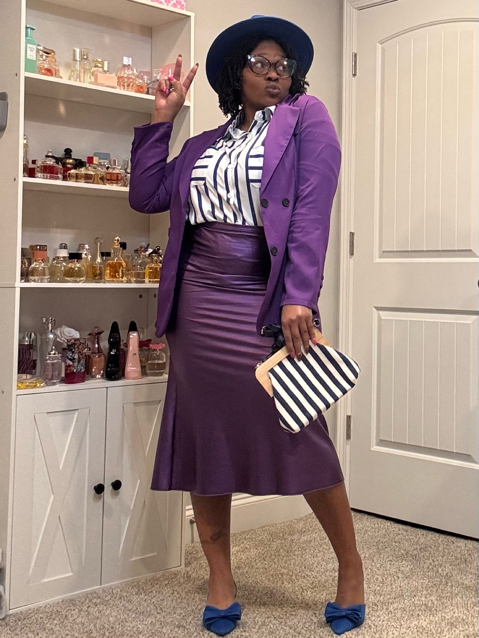 Blue & Purple, Oh yes me’em!!

Top is a 2XL
Blazer & Skirt are a L

These are most definitely kitten heels, they have the tiniest heel

#LTKOver40 #LTKWorkwear #LTKStyleTip