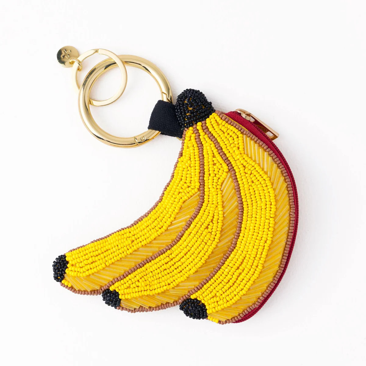 Mary Banana Beaded Coin Purse Yellow | INK+ALLOY