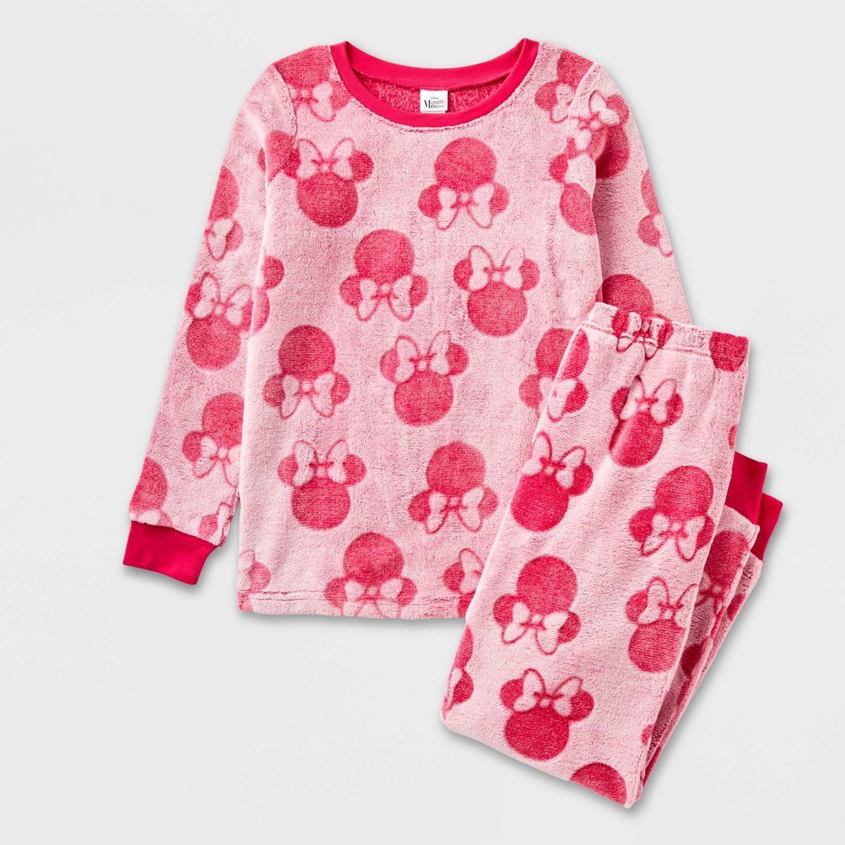 Girls' Disney Minnie Mouse 2pc Gifting Pajama Set - Pink | Target