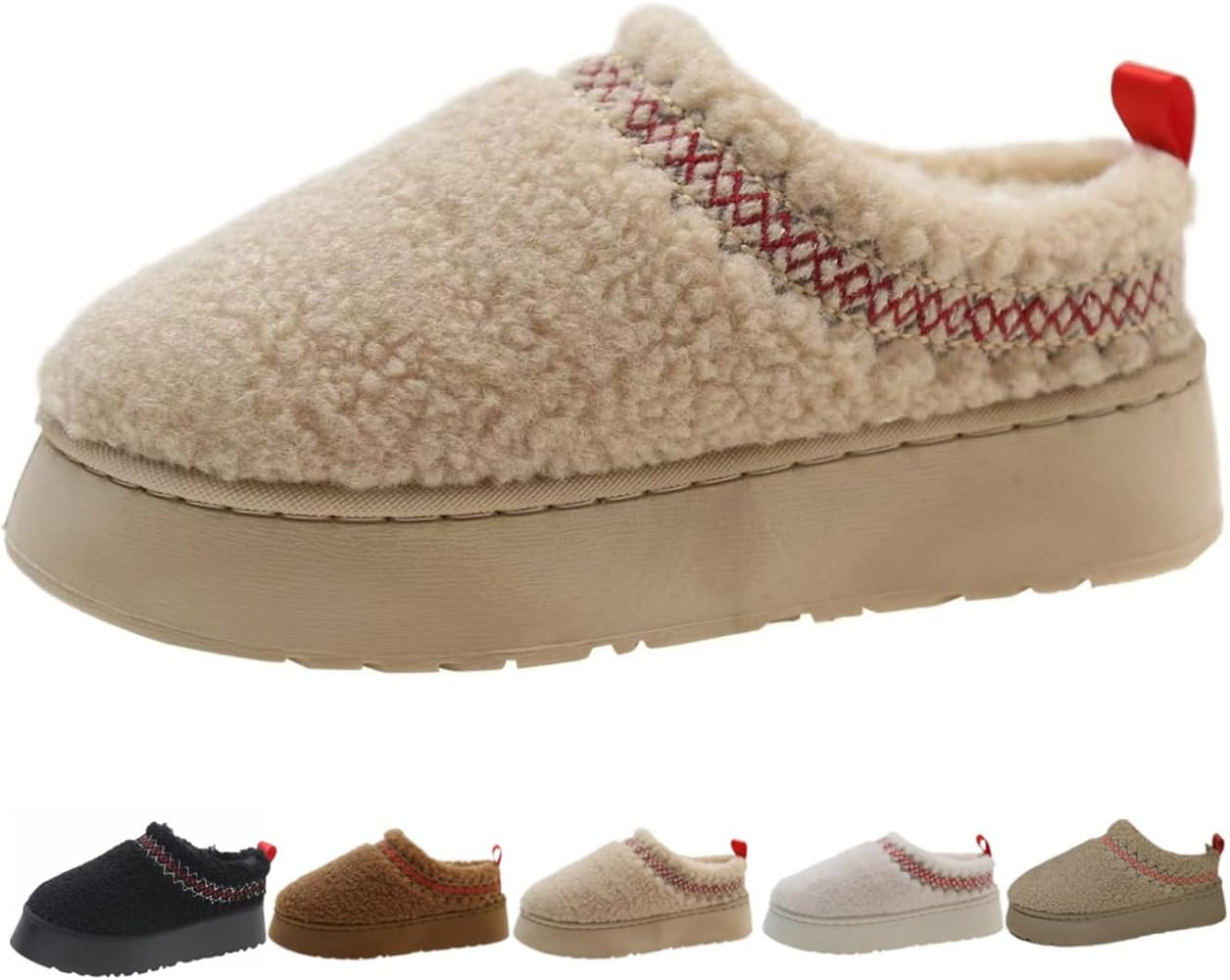 Women's Platform Slippers for Women Mini Snow Boots Short Ankle Cozy Plush Lining Thick Sole Wome... | Amazon (CA)