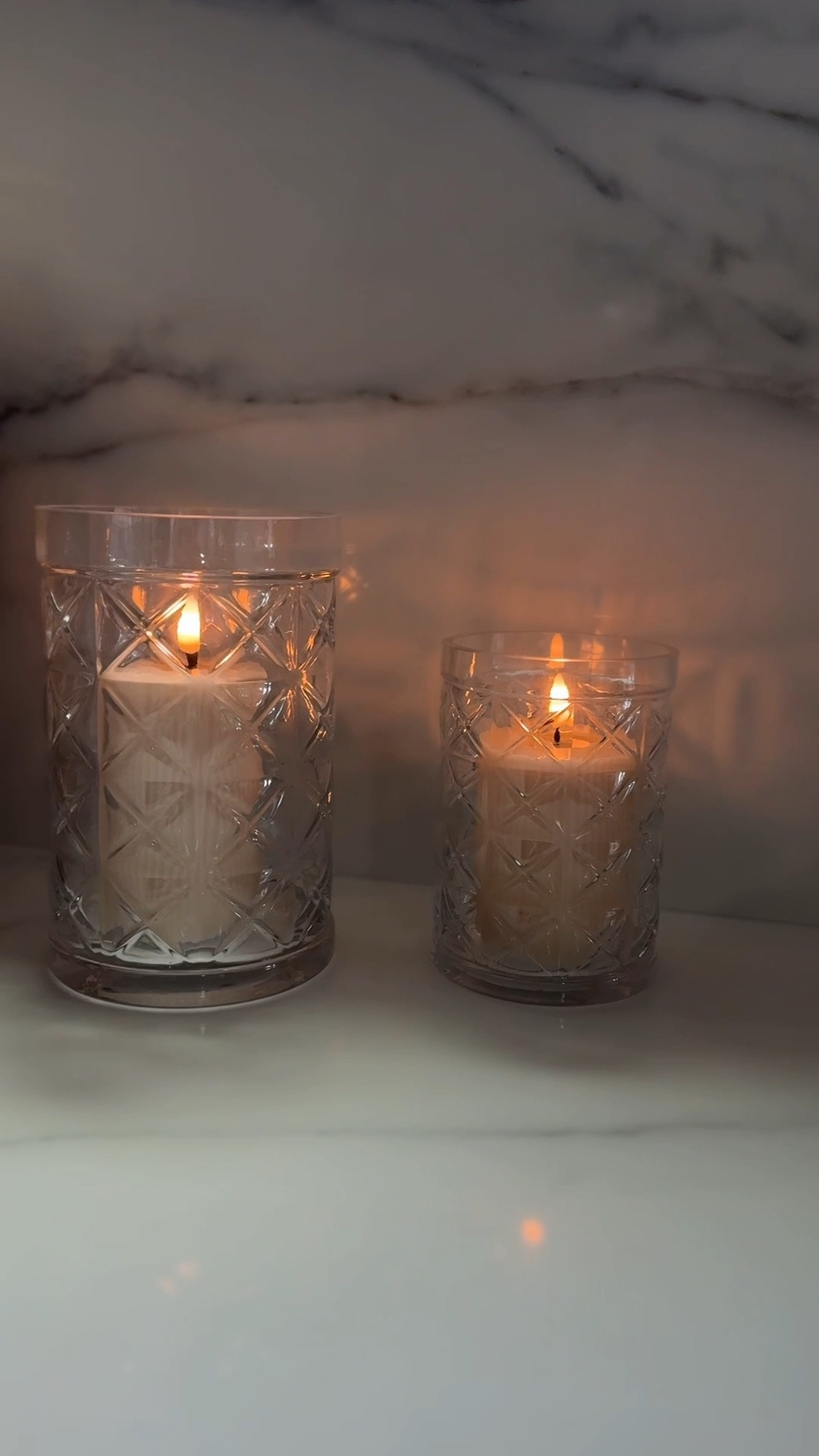These etched glass hurricane candle holders from the NEW Studio McGee holiday collection at Target look SO high-end! 😍 Just $10–$15 each and beautiful enough to leave out year-round or style for the holidays. Such a steal for this designer look!

#StudioMcGee #TargetFinds #HolidayDecor #AffordableHomeDecor #ChristmasDecor