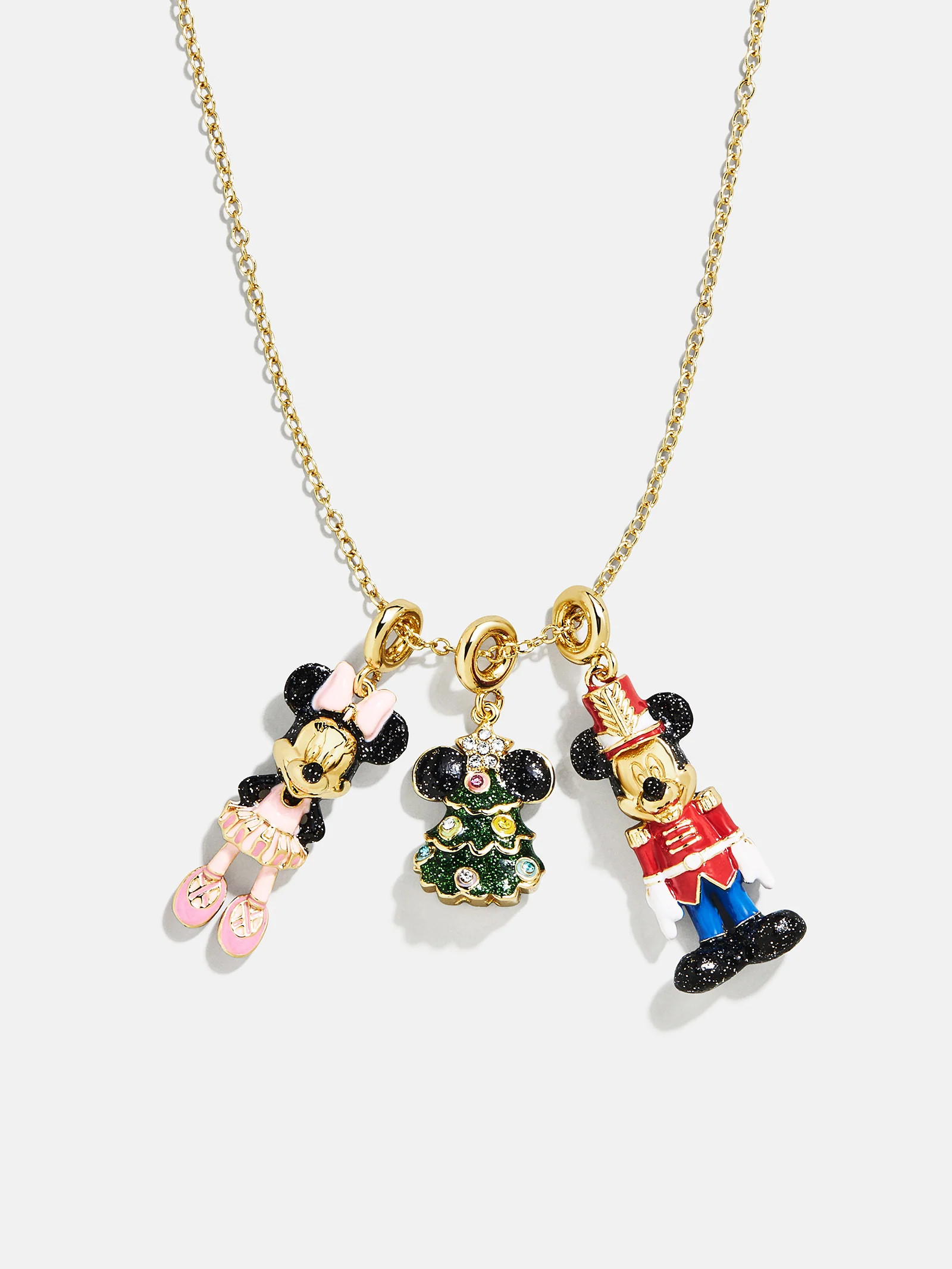 Disney Mickey Mouse & Minnie Mouse Nutcracker Charm Necklace - Multi | BaubleBar