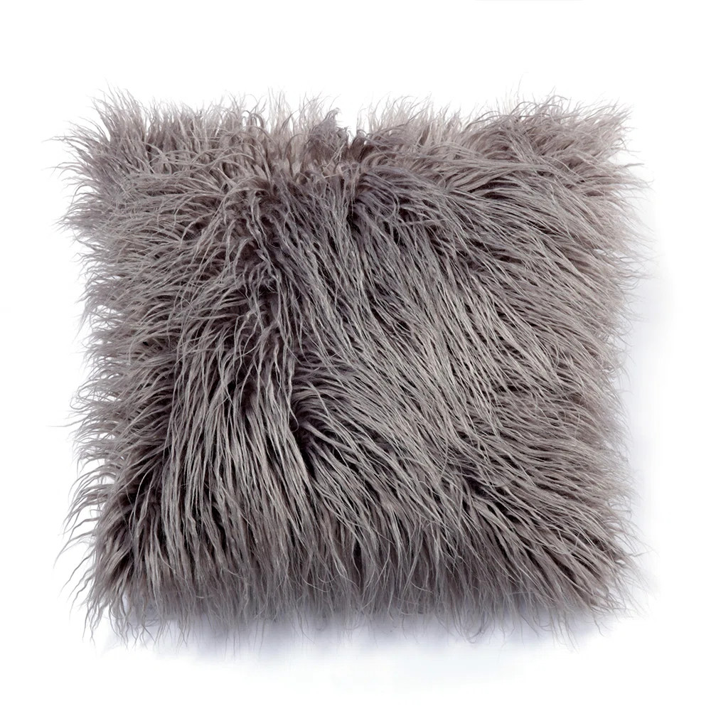 Faux Fur Cushion Square Pillow Cover Only | Wayfair North America