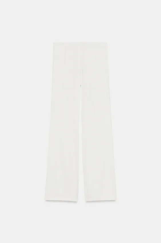 SATIN FLARE TROUSERS | Zara UK