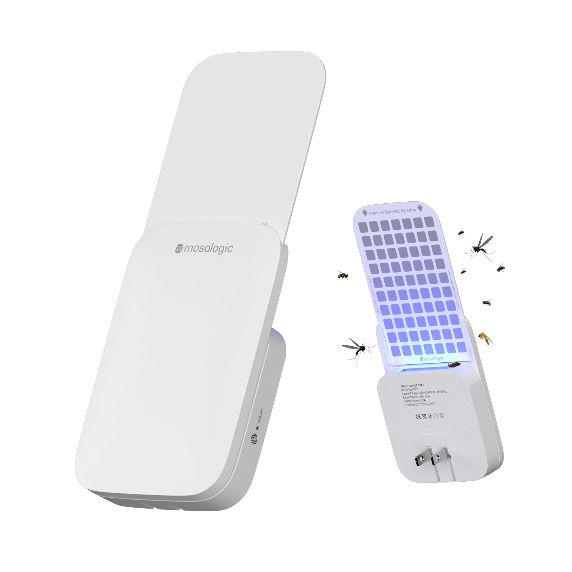 Mosalogic Fruit Fly Traps for House Use Gnat Trap Flying Insect Trapper Plug-in Mosquito Killer I... | Amazon (US)