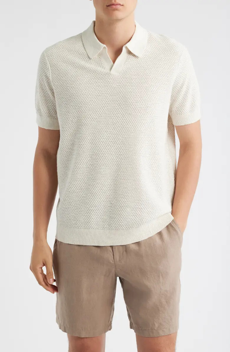 Treasure & Bond Short Sleeve Johnny Collar Polo Sweater | Nordstrom | Nordstrom