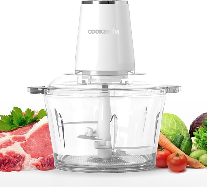 Food Processor，Electric Food Chopper with 500W Stainless Steel Motor & 4 Sharp Blades， 8-Cup ... | Amazon (US)