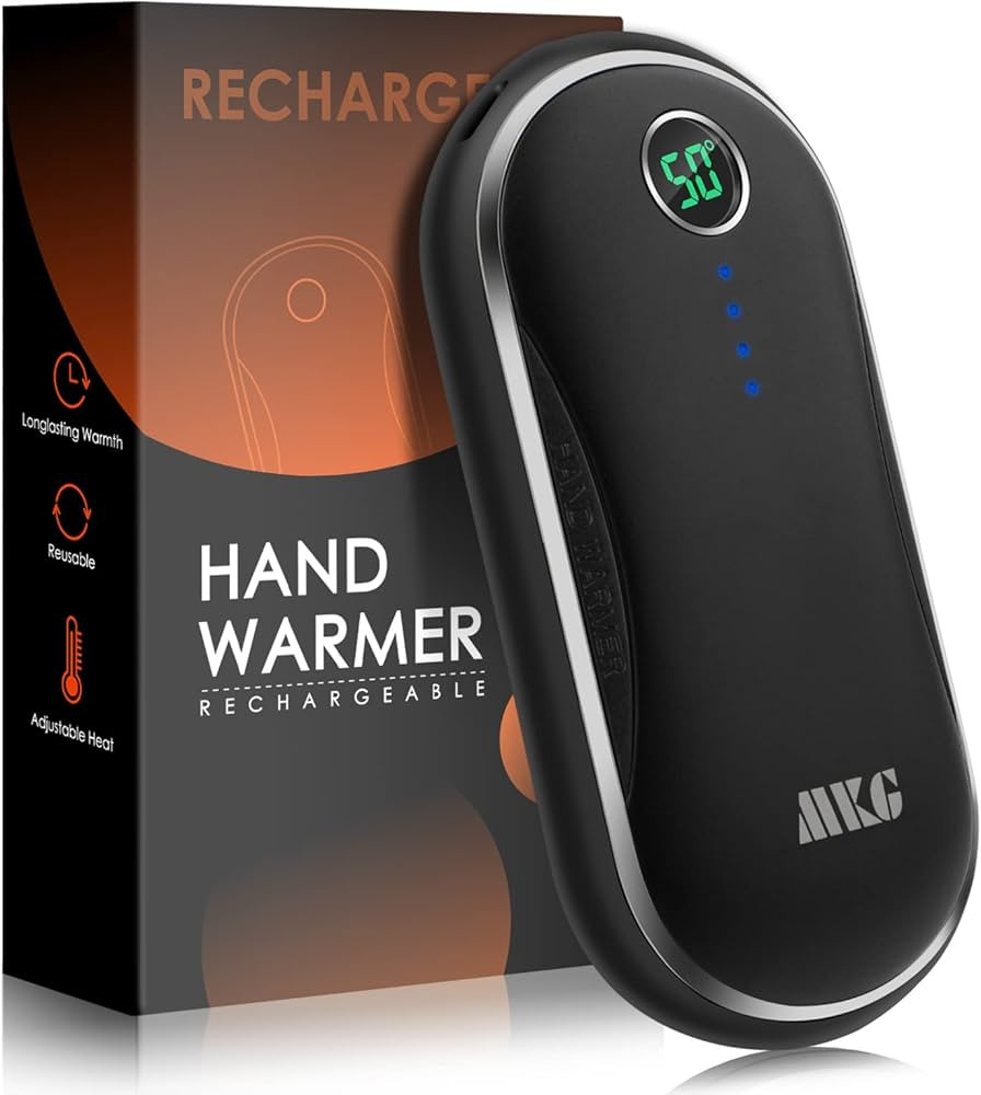 Hand Warmer Rechargeable, MKG 10000mAh Electric Handwarmers, 15 Hours Long Lasting and 3 Levels Q... | Amazon (US)