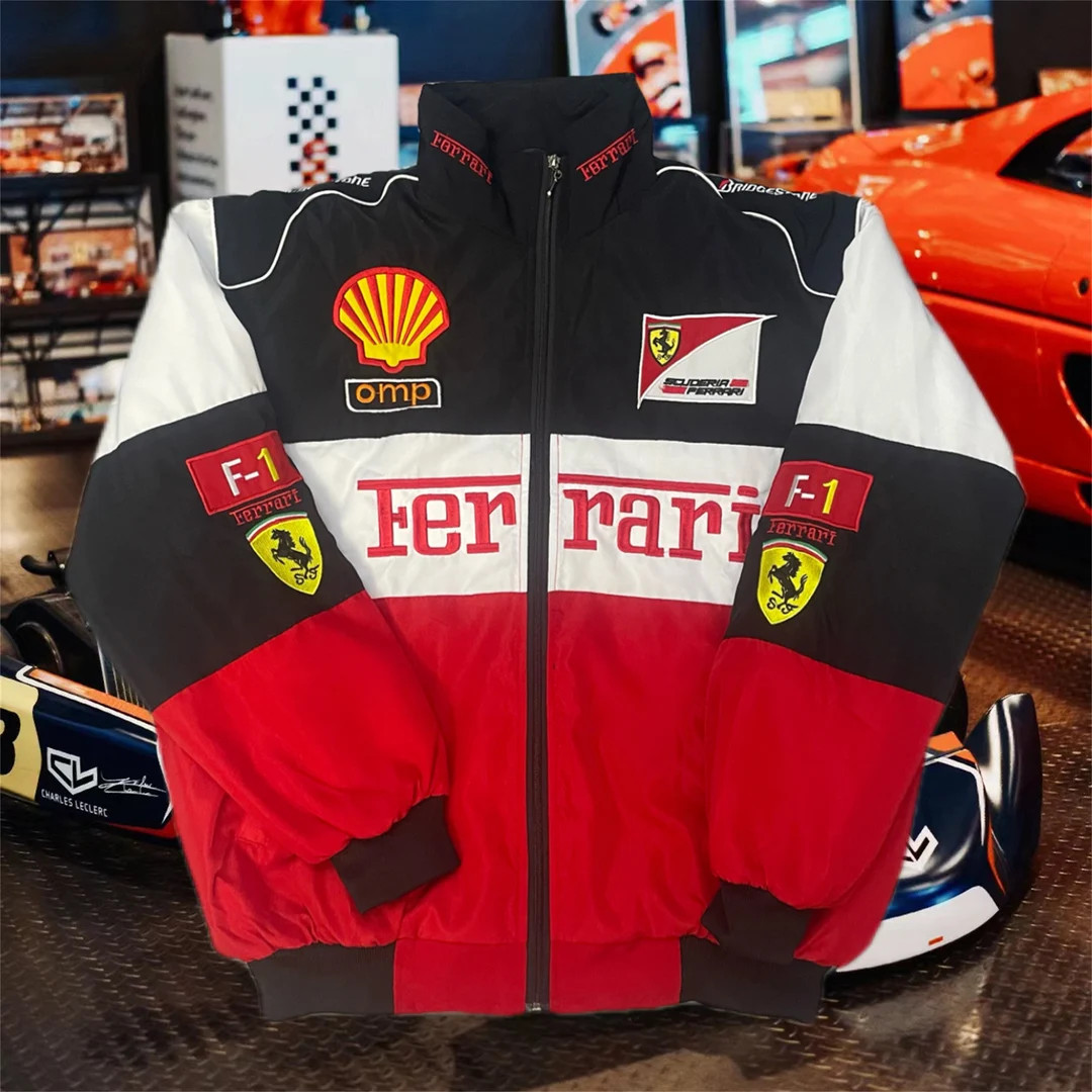 Ferrari Racing Jacket F1-Formula 1 Vintage Unisex-Track limited-Rare Black,Vintage Y2K Fully Embr... | Etsy (US)