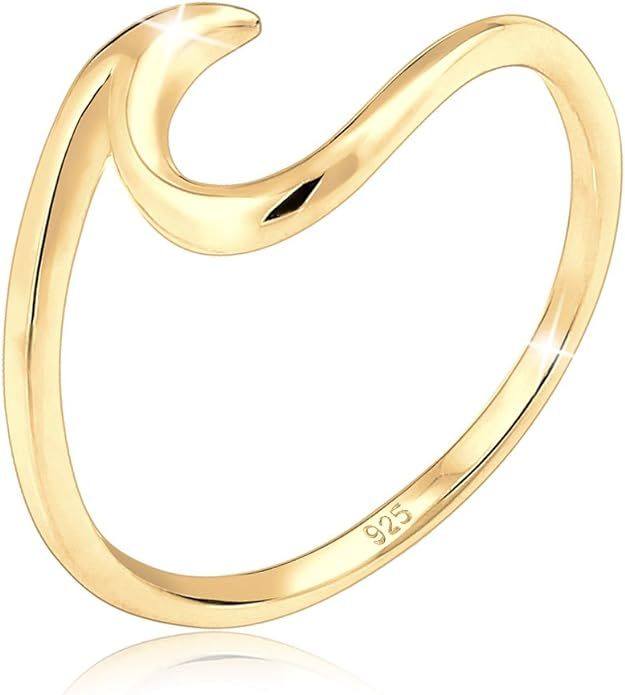 Elli Ring Women Wave Optics Trend in 925 Sterling Silver | Amazon (UK)