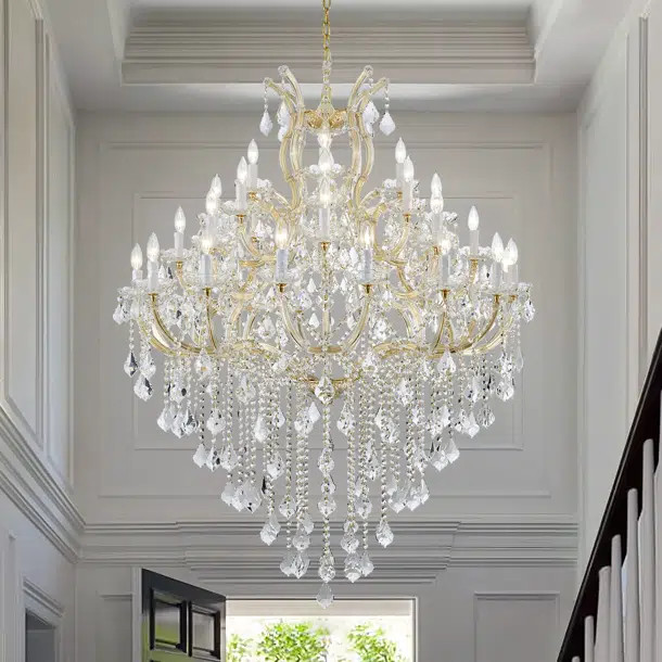 Dordogne 36 - Light Crystal Dimmable Tiered Chandelier | Wayfair North America