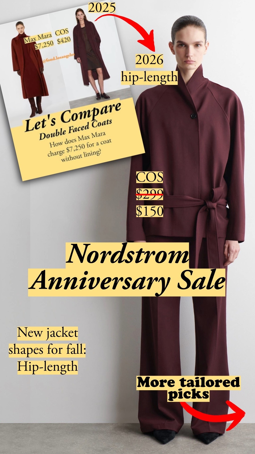 The hip-length jacket will be very versatile this fall, giving wide-leg jeans more polish, adding volume to slim capris, and of course pairing beautifully with classic straight jeans (and pants). rag & bone's short trench has the gun flap on the correct side, where it was originally engineered to seal the coat from rain (when you button up the coat, it covers the top corner. Gemius). Vince's single-breasted rain coat has a beautifully sculpted collar to frame the face - that's a daily driver that adds refinement to your yoga outfit with zero effort. COS' 100% wool blazer reminds me of Victoria Beckham's 1970s fascination, and COS' wool/lyocell double-faced fabric is an evergreen favorite for its beautiful sheen and elegant drape.

#LTKootd #LTKSeasonal #LTKMidsize