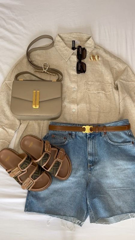 Styling a linen shirt for Spring☺️
Tags: pocket detail denim shorts Fendi sandals demellier London taupe bag beige hair claw gold earrings. Fashion primavera summer inspo outfit ideas sandalias city break casual brunch everyday mum style chic classy H&M

#LTKstyletip #LTKitbag #LTKshoecrush