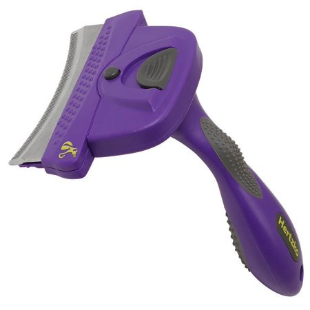 Self Cleaning Deshedding Tool with Curved Comb by Hertzko - Reduces Shedding up to 95% – for Small,  | Walmart (US)