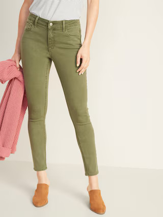 Mid-Rise Pop-Color Rockstar Super Skinny Jeans for Women | Old Navy (US)