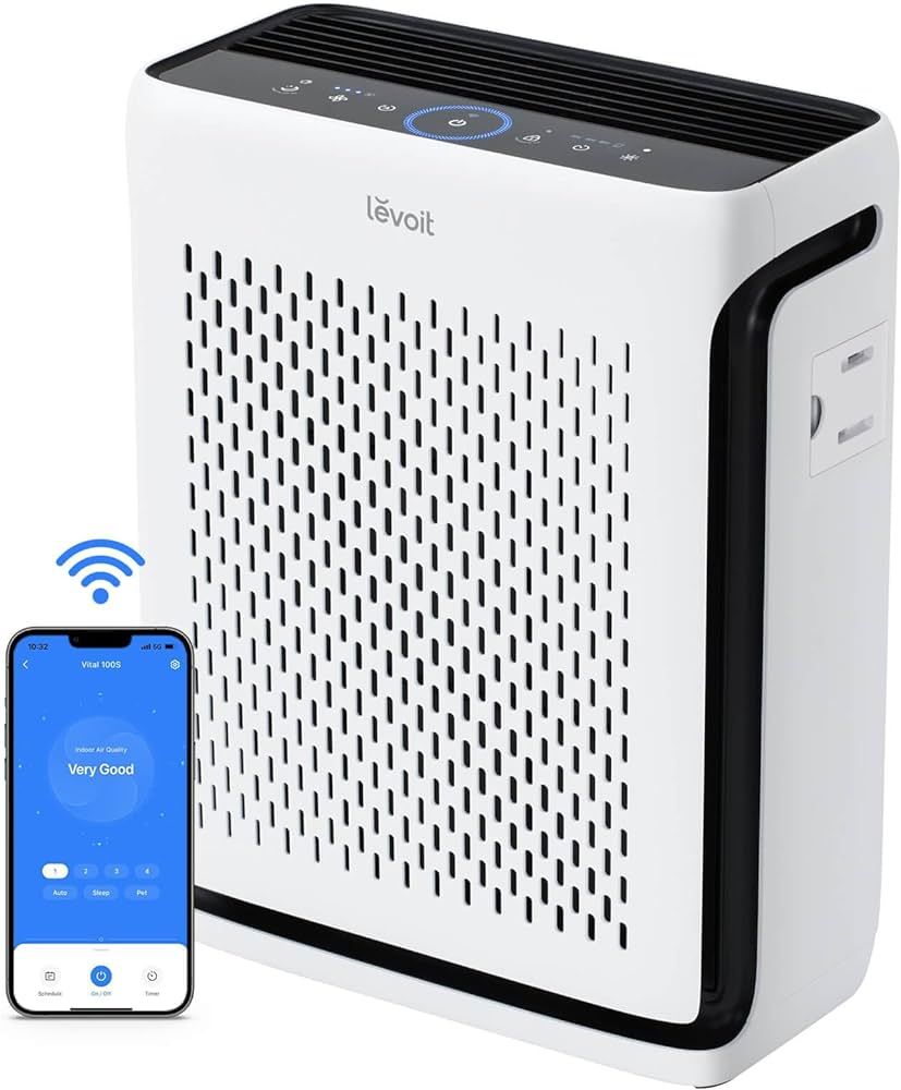 LEVOIT Air Purifiers for Home Large Room Bedroom Up to 1110 Ft² with Air Quality and Light Senso... | Amazon (US)