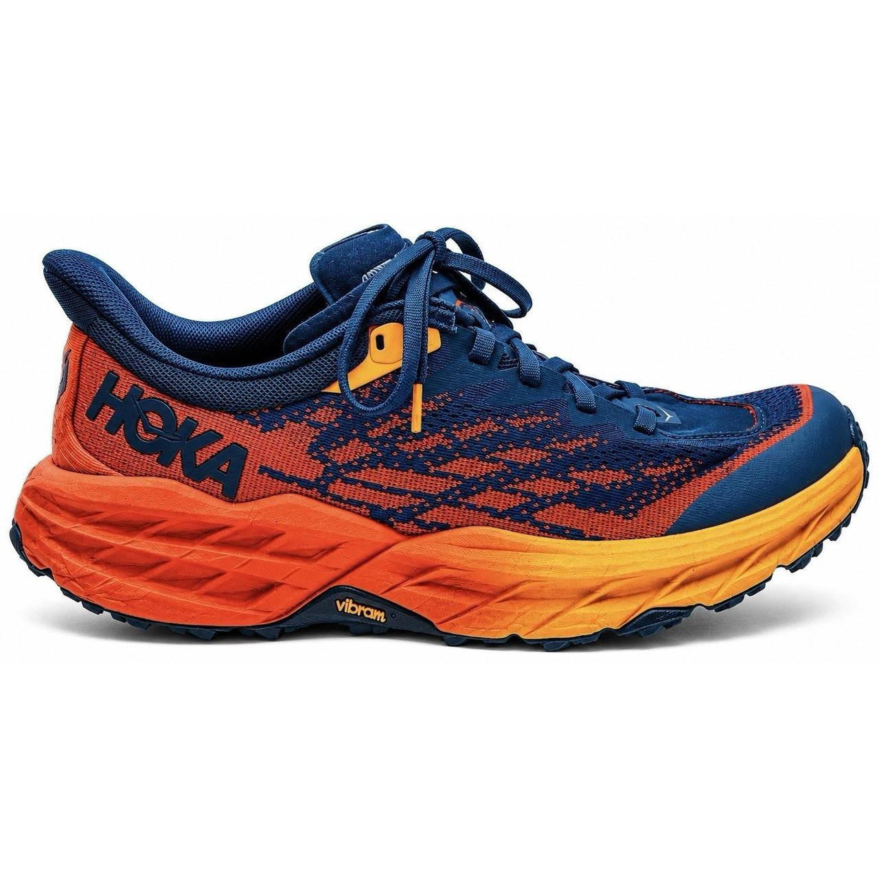 Hoka One One Women's Sneakers - Blue/Orange | Depop US