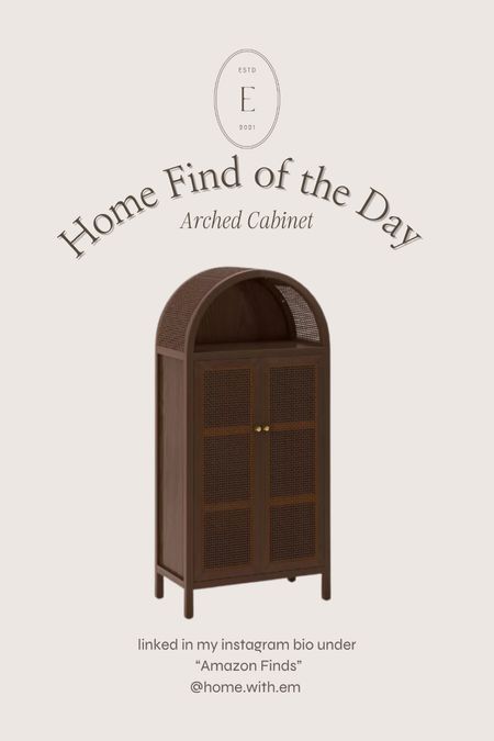 I’m obsessed with today's Home Find of the Day! I wish I had an area in my home to put this arched woven cabinet. Not only is this stunning but it also adding additional storage to your home with it! #homewithem 

#LTKhome #LTKfamily #LTKSeasonal