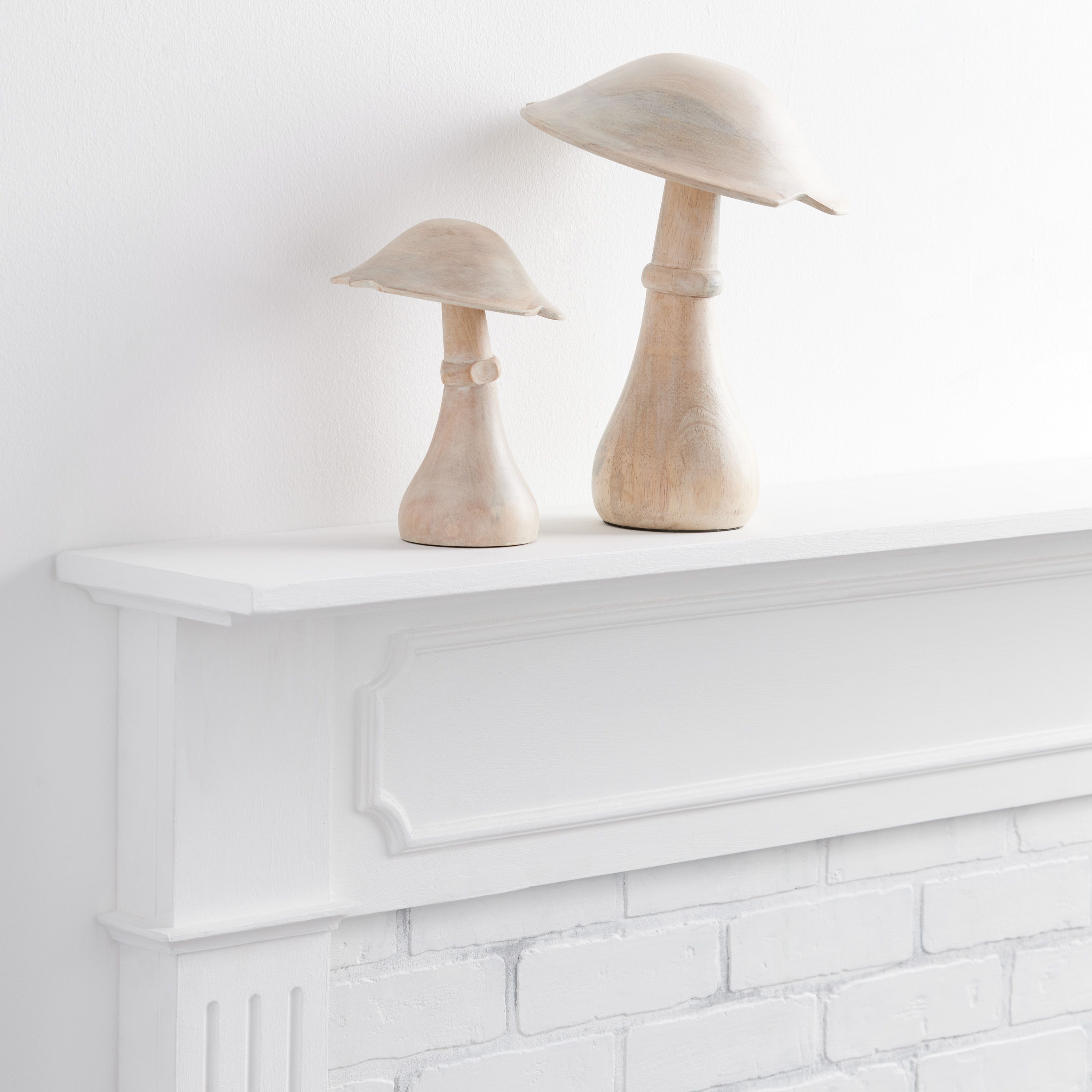 Light Mango Wood Mushroom Decor | World Market