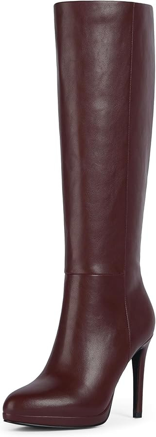 Modatope Knee High Boots Women Pointed Toe Stiletto Heel Fall Tall Boots Elastic Leather Long Boo... | Amazon (US)